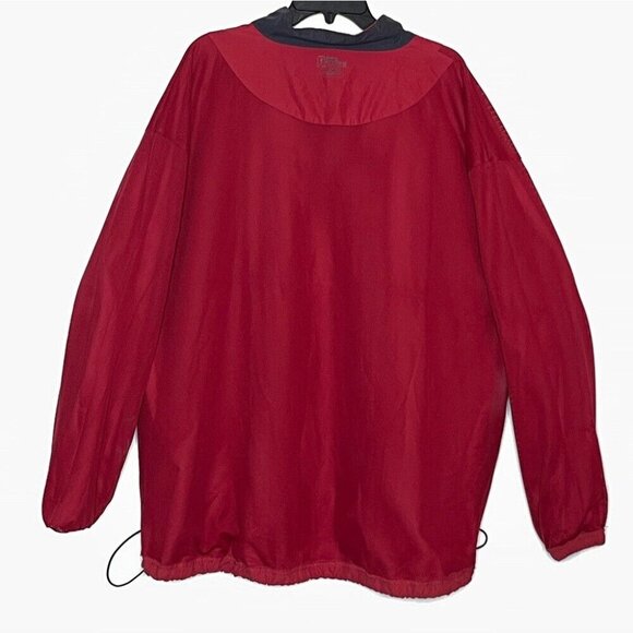 Men's PGA Tour Golf Windbreaker Quarter Zip Pullover Burgundy / Charcoal SZ XXL - Picture 2 of 12